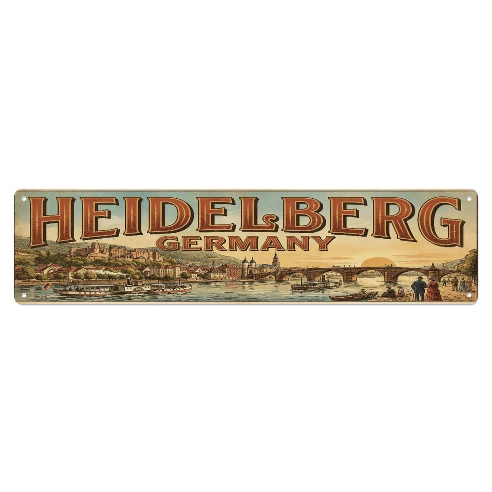Tgrcjimh Style Metal Tin Sign Retro Travel Germany Heidelberg