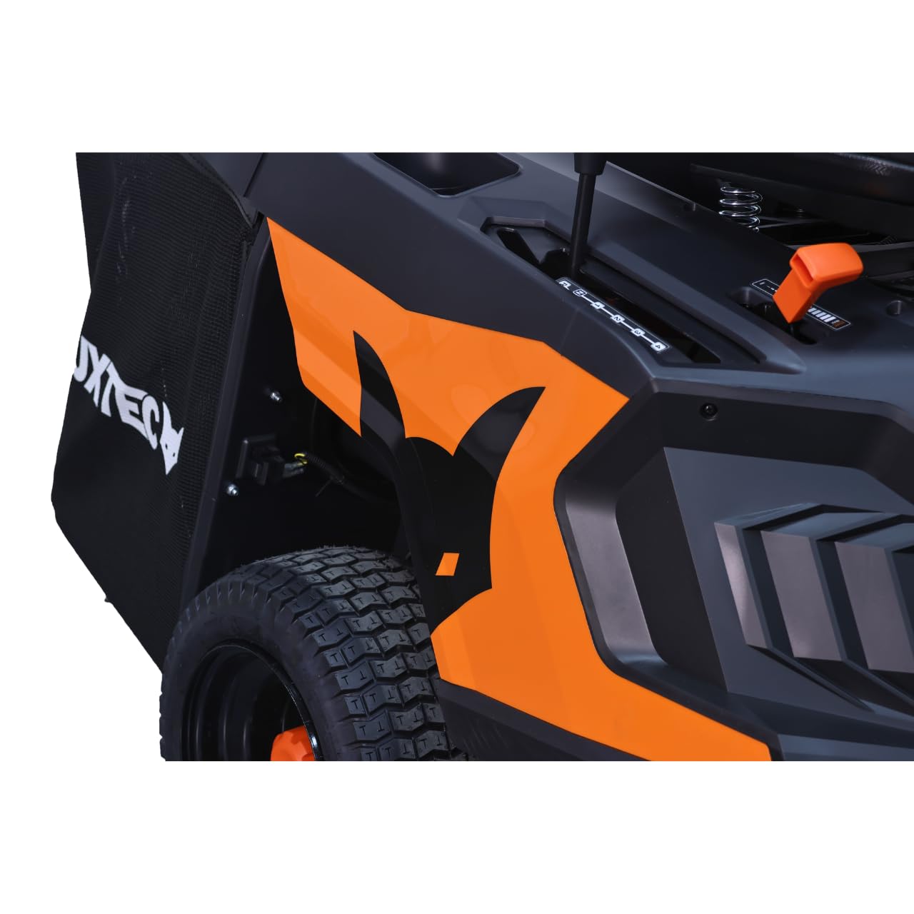 Tondeuse Thermique autoportée FUXTEC FX-RMR66, Tracteur de pelouse eStart, 2500 m2, Largeur de Coupe 66 cm, 6 CV, bac 150 L, Hauteur de Coupe réglable, pour Grandes Surfaces