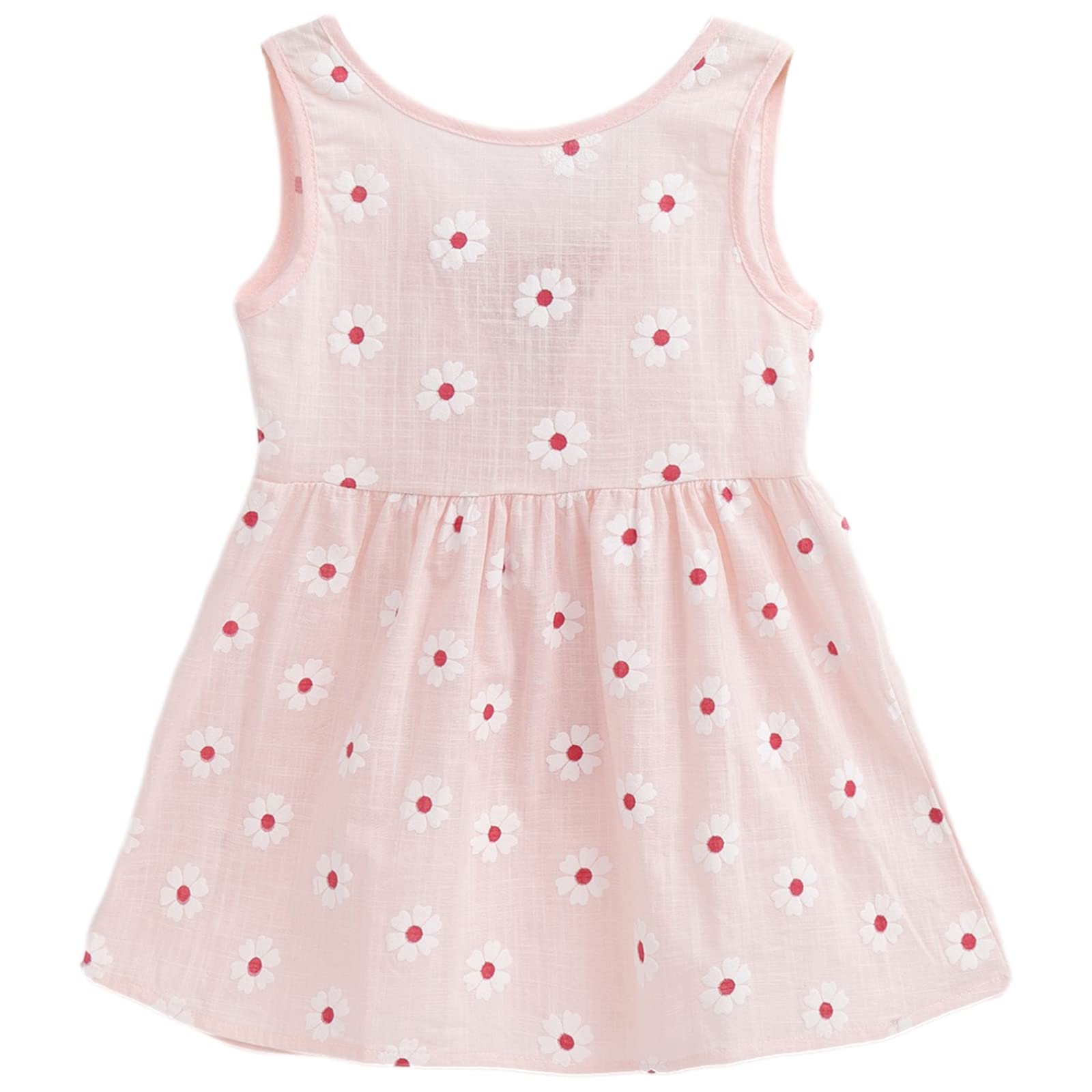 amropi Vestito Margherita Stampa Vestiti Bambina Abito Manica Volant Abitini Estivi Bimba Abiti per 0-5 Anni