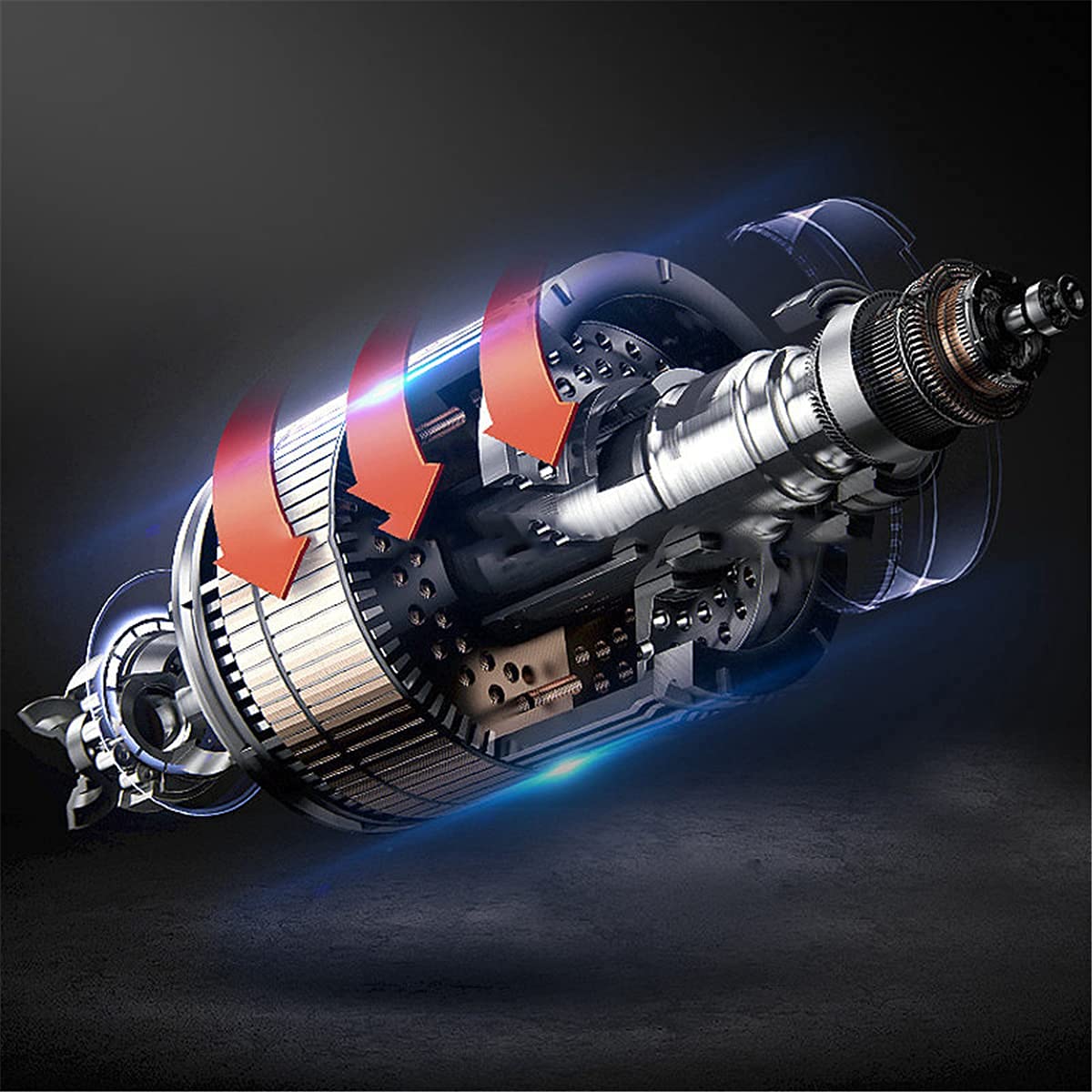 MIIKHI Slow Juicer Masticating Juicer Machine, Slow Chewing Juicer, 3-Inch Wide-Groove Cold-Squeezed Juicer (Red B)