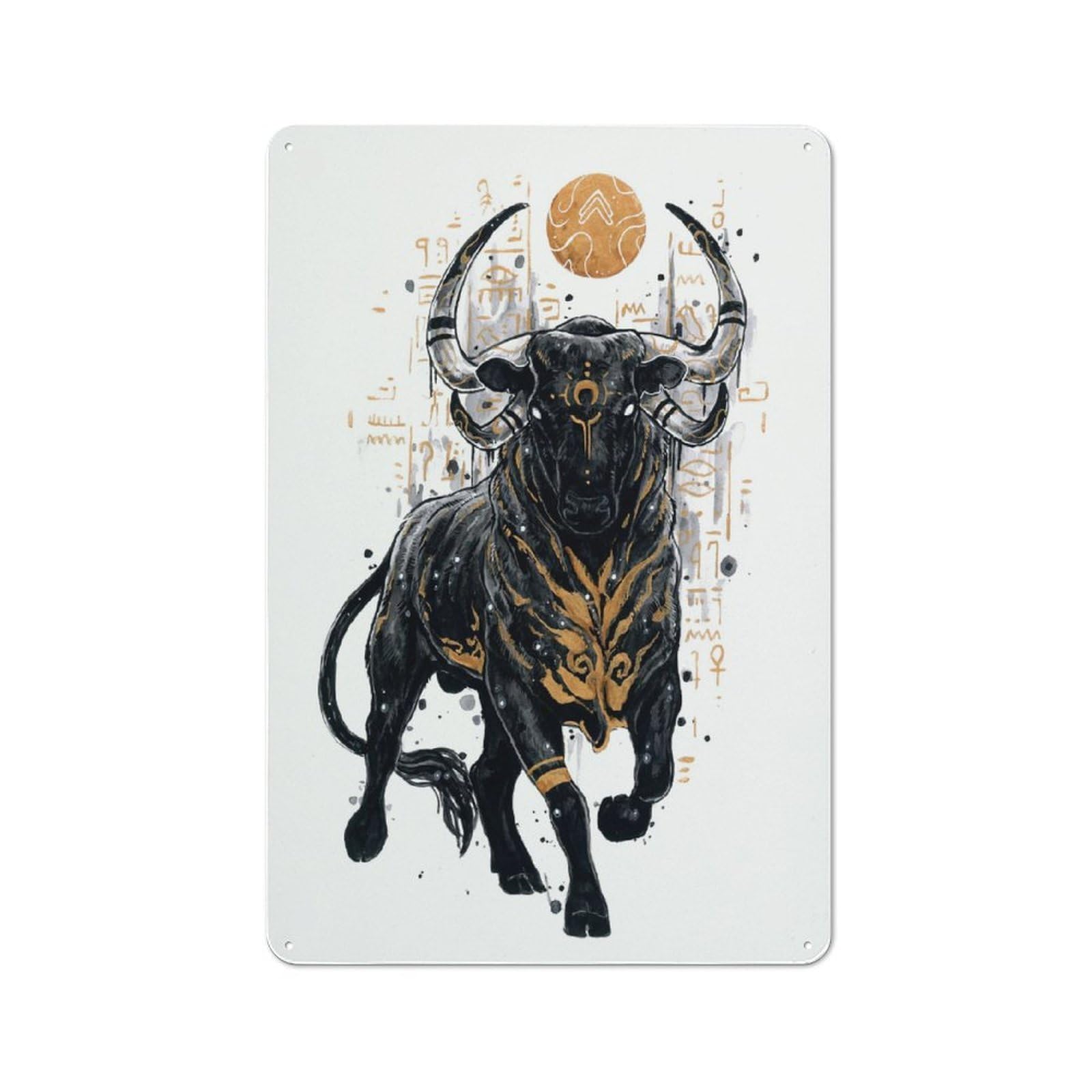 Junmoney Style-17 Metal Plaque With Apis Design 30X20cm, Country Style Cafe Wall Decor For Bakery, Diner, Cafe Or Family Room