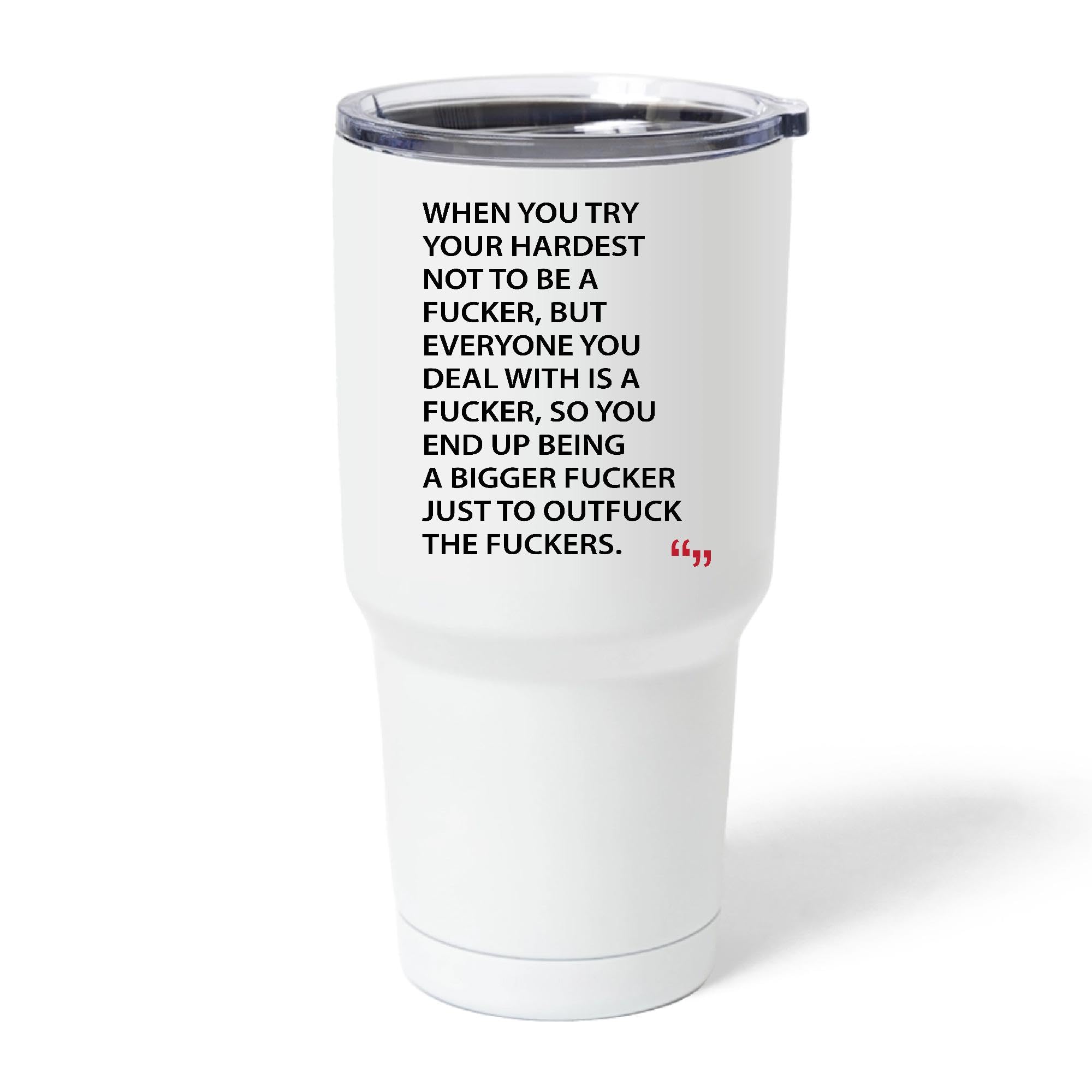 Funny Joke for Hardcore Sweary Folks Greatest OutFucker 30oz Travel Tumbler Mug