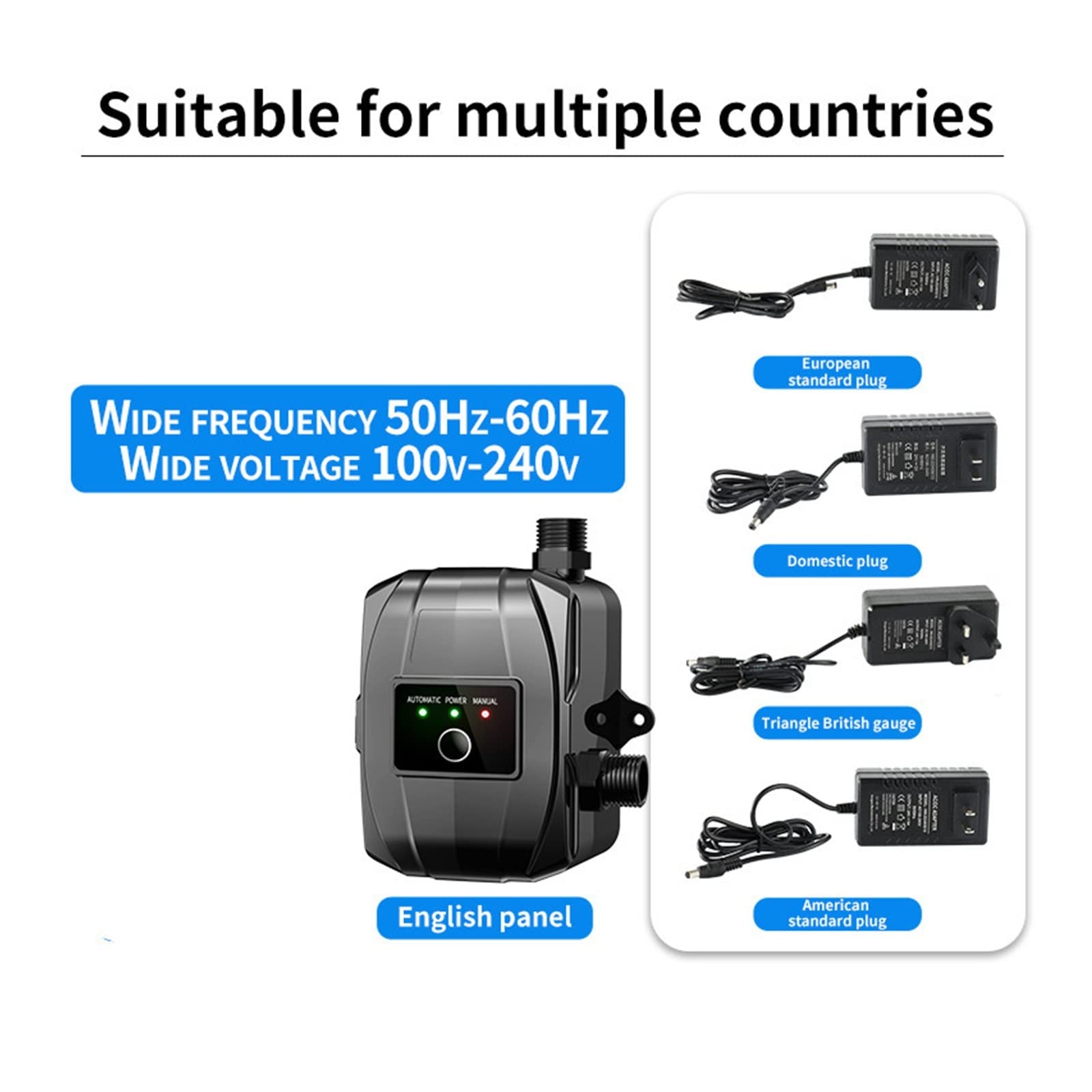 Bomba de refuerzo for el hogar, bomba de agua sin escobillas, 150W, 24v, IP56, controlador de presión automático, calentador de agua for el hogar(120W Adjustable)