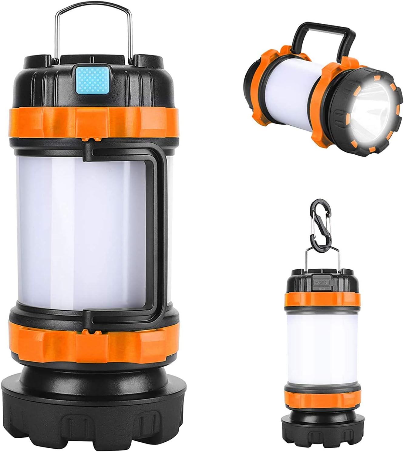 Camping Lantern Rechargeable , Alpswolf Camping Flashlight 4000 Capacity Power Bank,6 Modes, IPX4 Waterproof, Led Lantern Camping, Hiking, Outdoor Recreations, USB Charging Cable Included