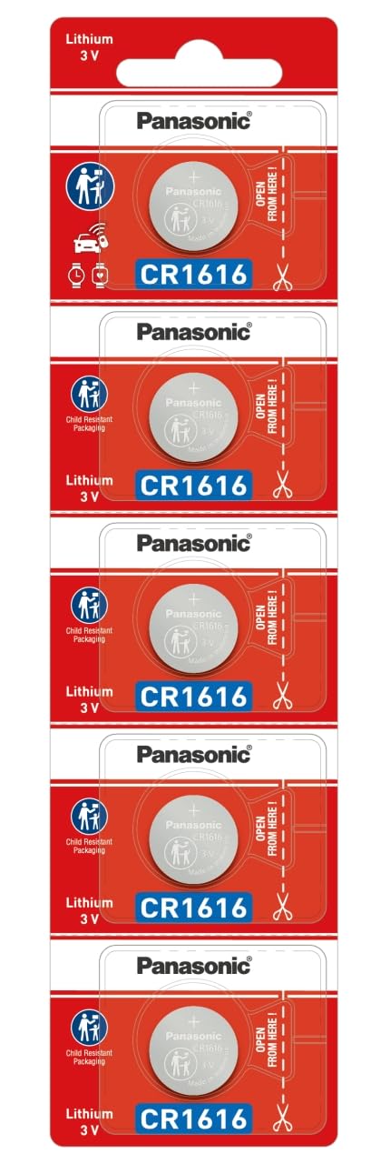 Panasonic CR-1616 Lithium Coin Battery 3v - Pack of 5 Provide Long Lasting Power in a Variety of Devices,from keyless-Entry fobs to Toys-picture-10