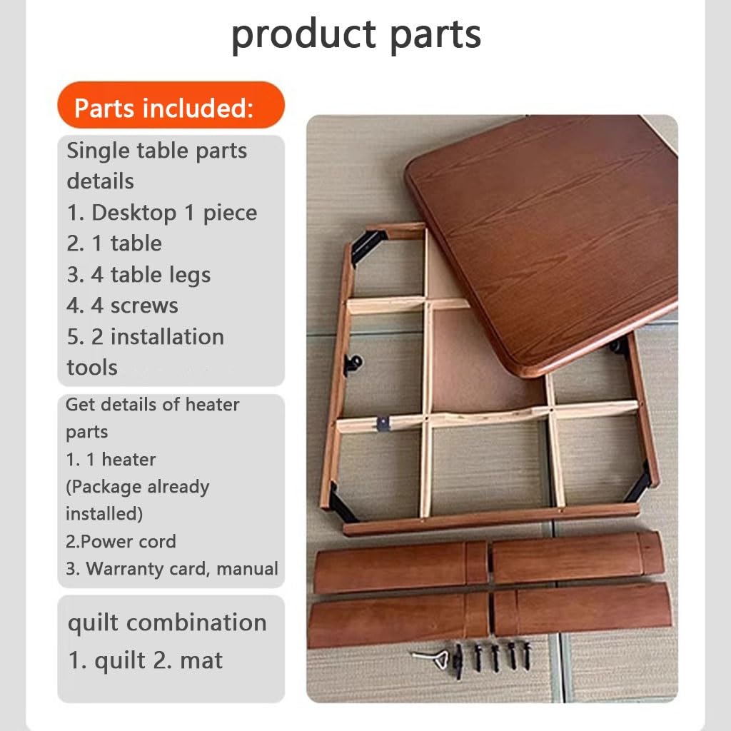 Set da Tavolo riscaldante Kotatsu, Tavolo da caffè con Finestra a bovindo riscaldato in Inverno, Tavolo riscaldante sospeso, Tavolo riscaldante per la Famiglia,