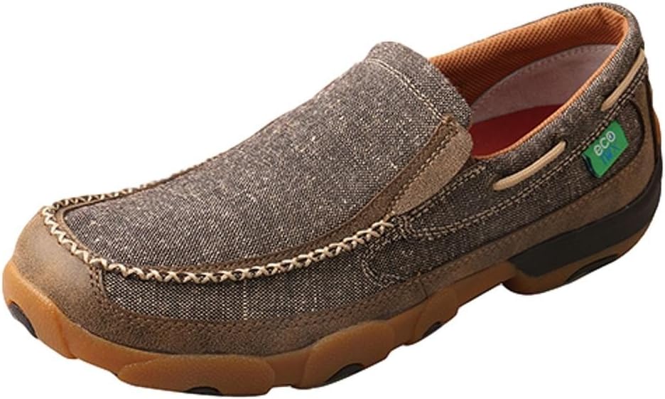 Twisted X Men's Slip-On Driving Moc, Moc Toe, Dust, 7 W