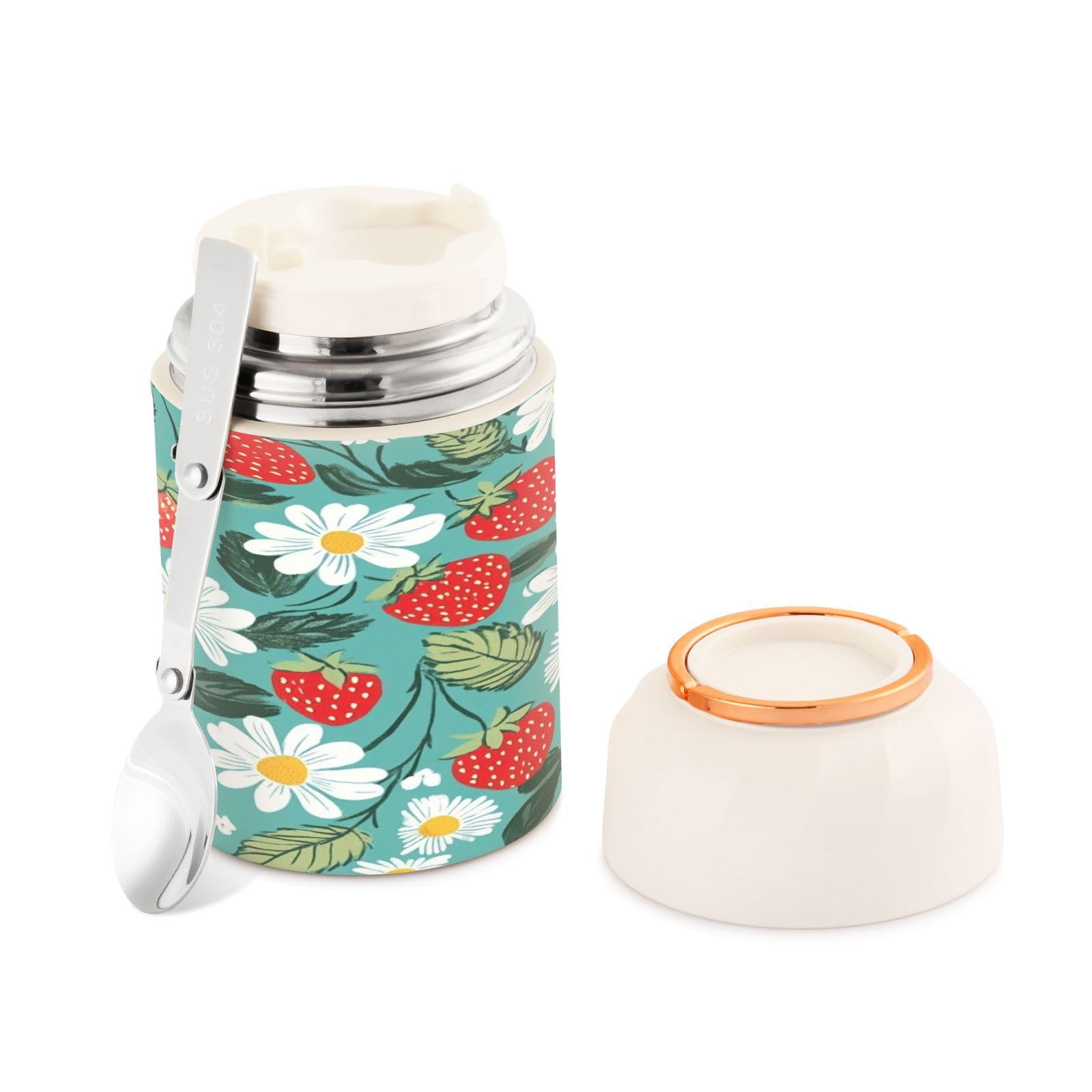 Termo de comida para alimentos calientes de acero inoxidable de 500 ml 1