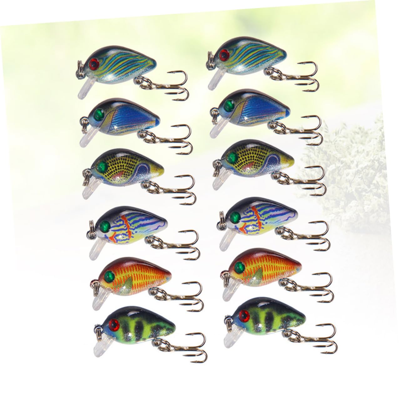 INOOMP Lot De 3 Leurres De Pêche Réalistes pour La Pêche en Eau Douce Accessoires 12 Pièces X 3