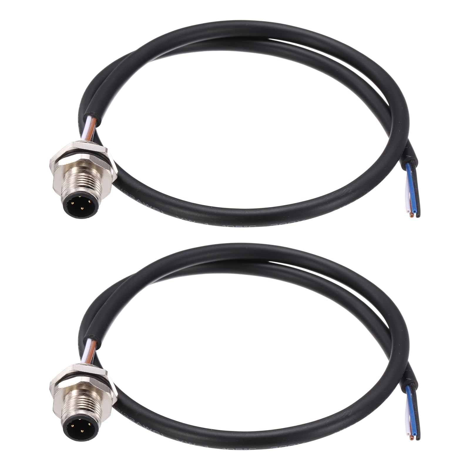 Conector eléctrico hembra M12 4 pines cable aviación 250V adaptador para sensor industrial 8