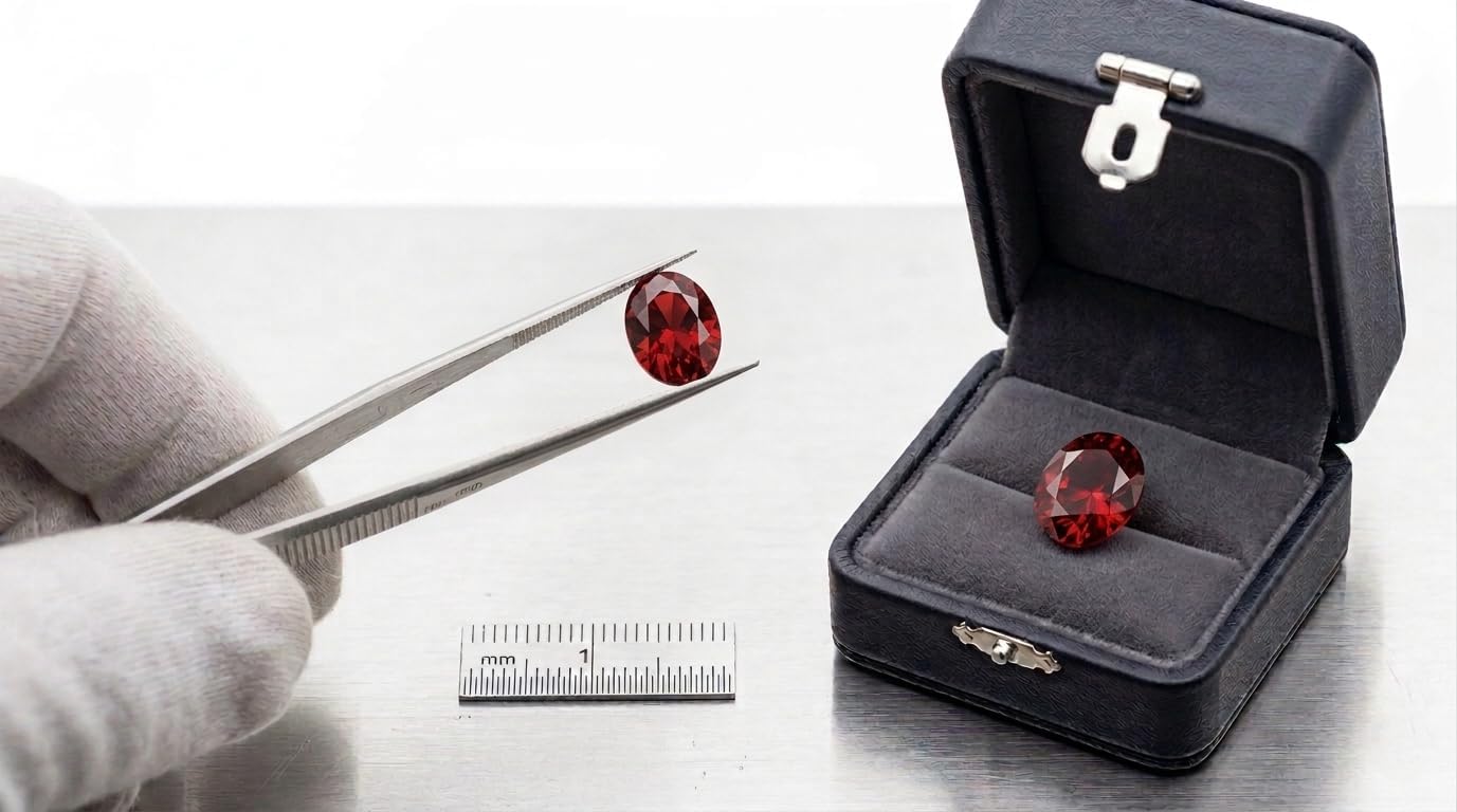 Natural Garnet 7x9mm Oval faceted brilliant cut AAA quality loose calibrated gemstones for jewelry making oval 7x9mm - 2 Stone