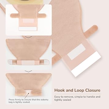 Stoma Bags, 60PCS One-Piece Drainable, Hook & Loop, 15–60mm