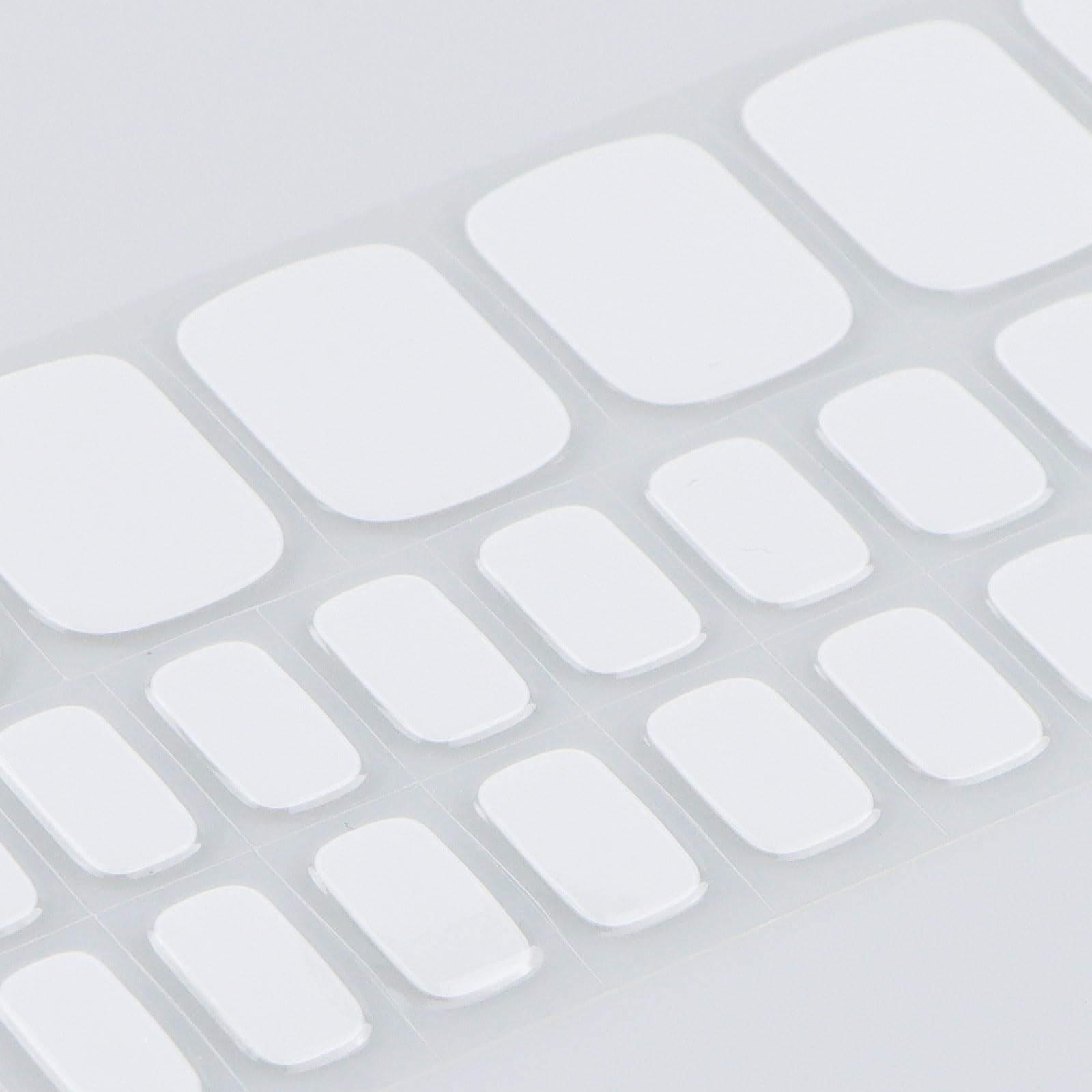 JMEOWIO Gel Toenail Stickers White Semi Cured Gel Toenail Strips Wraps UV/LED Toenail Supplies Toenail Art Design Decoration Accessories - Image 4