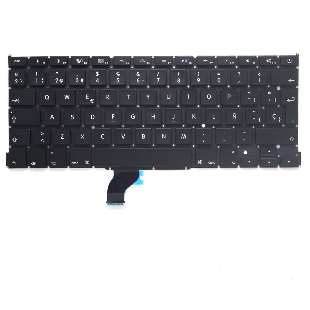 Padarsey Teclado de Teclado español de Repuesto con 80 Tornillos PCE compatibles con MacBook Pro Retina 13" A1502 (Finales de 2013- principios de 2015)
