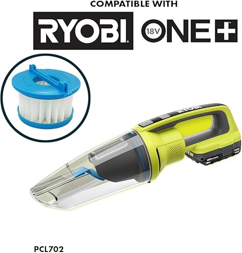Miniatura 7 de PURexpert Filtro reutilizable de repuesto A32F02 para Ryobi 18V ONE+ aspiradora de mano húmedaseca PCL702 (paquete de 4)