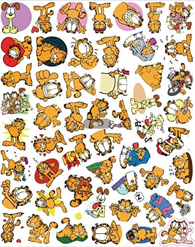在庫あり 50枚 かわいいこども ガーフィールド Garfield シール 韓国 キャラクター ステッカーセット 防水シール 漫画 子供 手帳 テープ ノート オートバイ スーツケースステッカー スーツケース ギター 車 バイク 自転車用 Wisp Mx