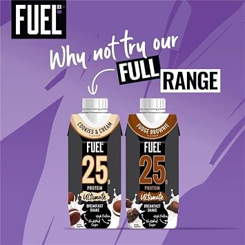 FUEL10K Cookies & Cream High Protein Shake, 330 ml (8-Pack)