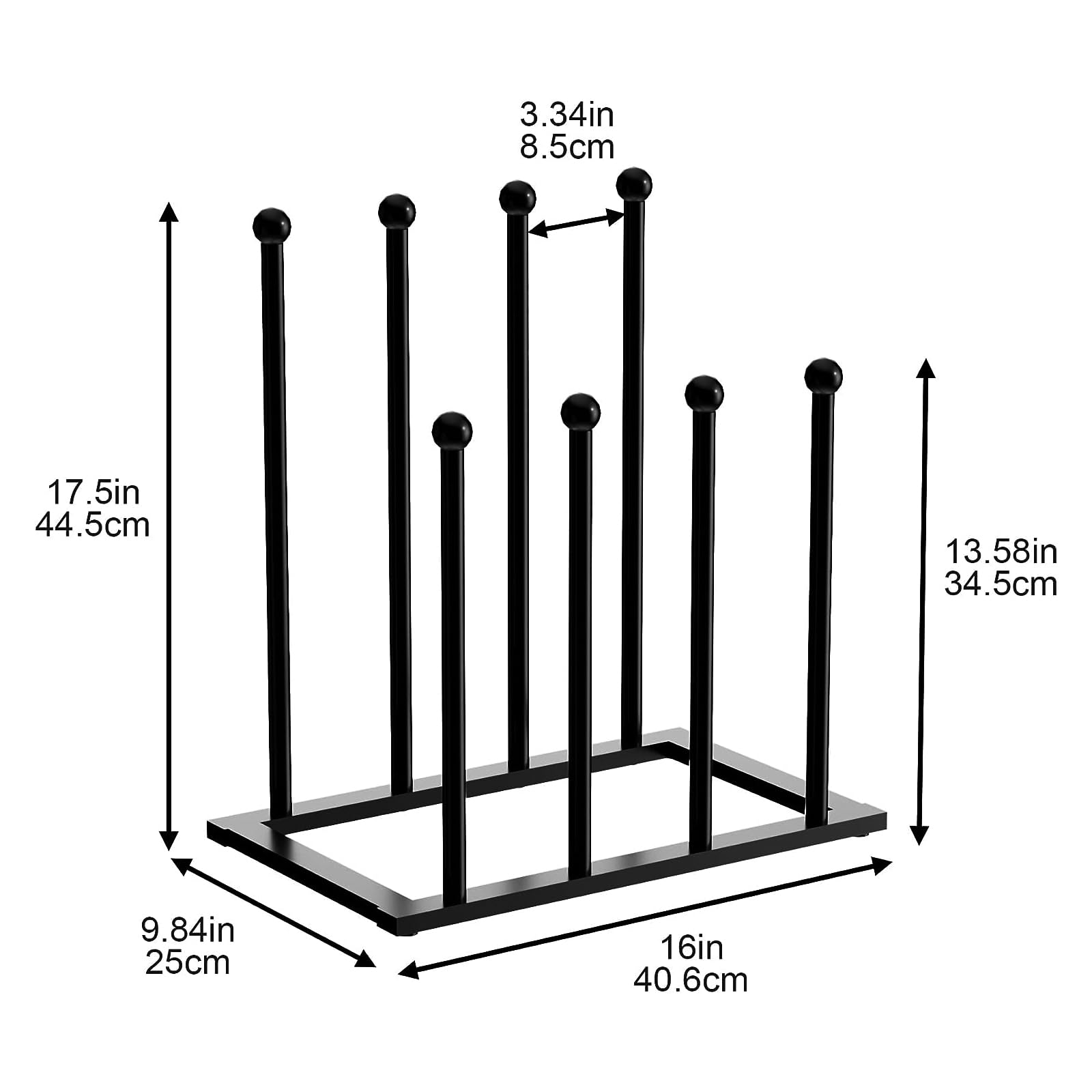 Schuhregal Stehend Metall - Freistehende Schuhschrank, Schuhablage für Schlafsaal, Schrank, Eingangsbereich, Schlafzimmer, Terrasse, Outdoor, Flur, Schuhregal-Organizer für 4 Paar (Schwarz)