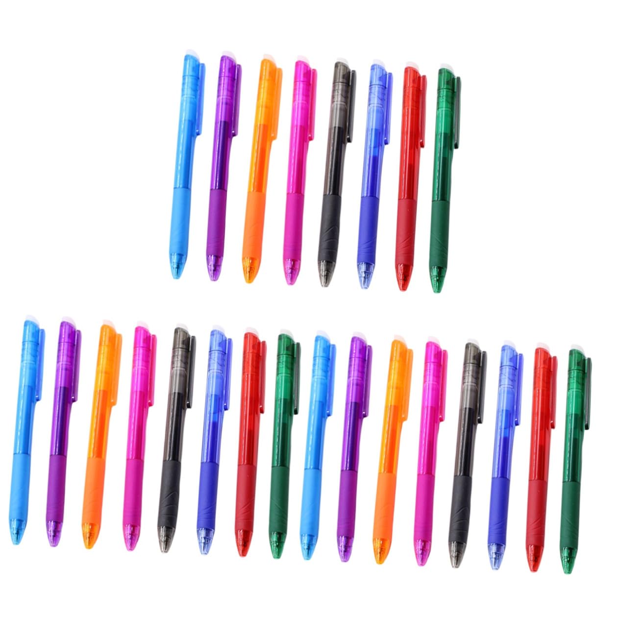 Housoutil 24 Pezzi Penne Gel Cancellabili Punta Fine Penne Colorate per Scrittura e Calligrafia per Studenti e Ufficio con Confezione PVC