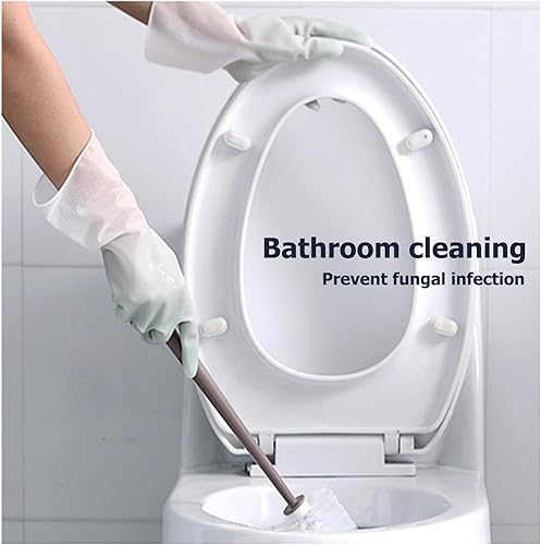 Miniatura 8 de 3 pares de guantes de limpieza de goma, guantes reutilizables para lavar platos de cocina y hogar, herramienta antideslizante