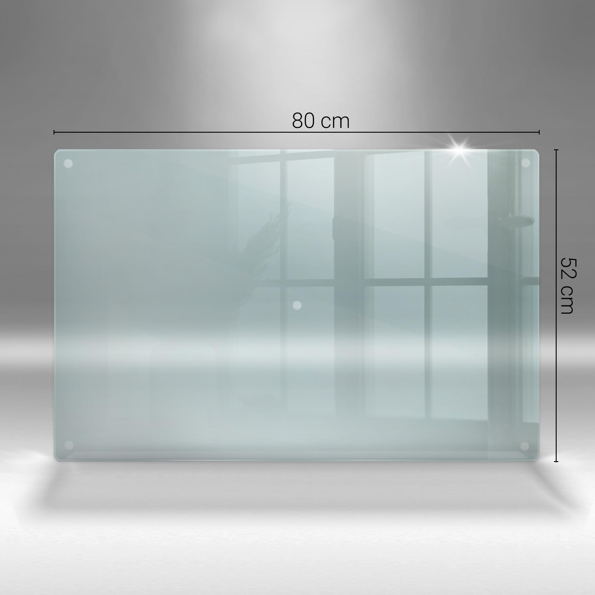 Tulup Planche De Cuisine En Verre Trempé – 80x52 Cm, Aspect Marbre Blanc