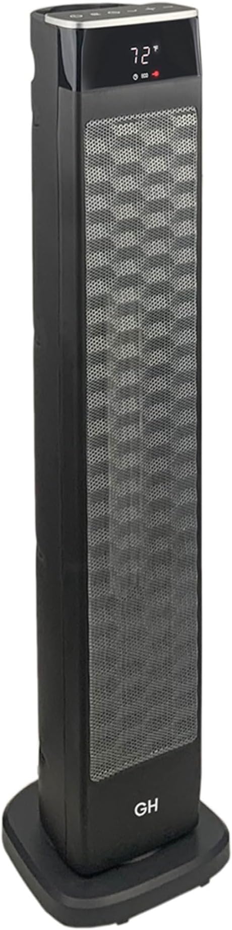 Good Housekeeping Oscillating Ceramic Tower Space Heater with Remote, 30", Black