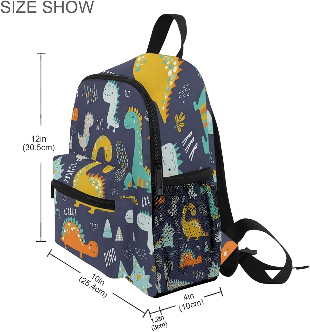 OREZI Cute Kids Back Pack Dinosaur Pattern Todder Backpack Lightweight Preschool Kindergarten Book Bag Practical and Durable Daycare Bag for Travel,Toys - Image 8