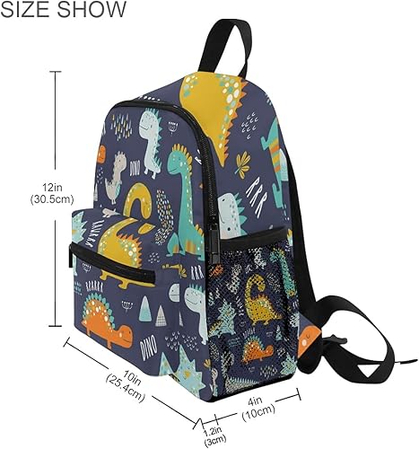 Miniatura 8 de Mochila con bonito dinosaurio, preescolar, guardería, de viajes, para niña y niño, Multi, talla única, Viajar
