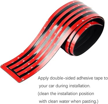 Rear Bumper Protector Guard Trunk Rubber Protection Strip Rubber Scratch-Resistant Trunk Door Entry Guards Car Accessory for SUV/Cars Universal(Sport Black)