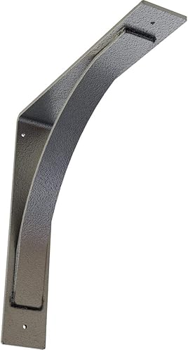 Vista 78 de Soporte de acero Morris de 3 pulgadas de ancho x 10 pulgadas de profundidad x 10 pulgadas de alto, con recubrimiento en polvo negro Negro