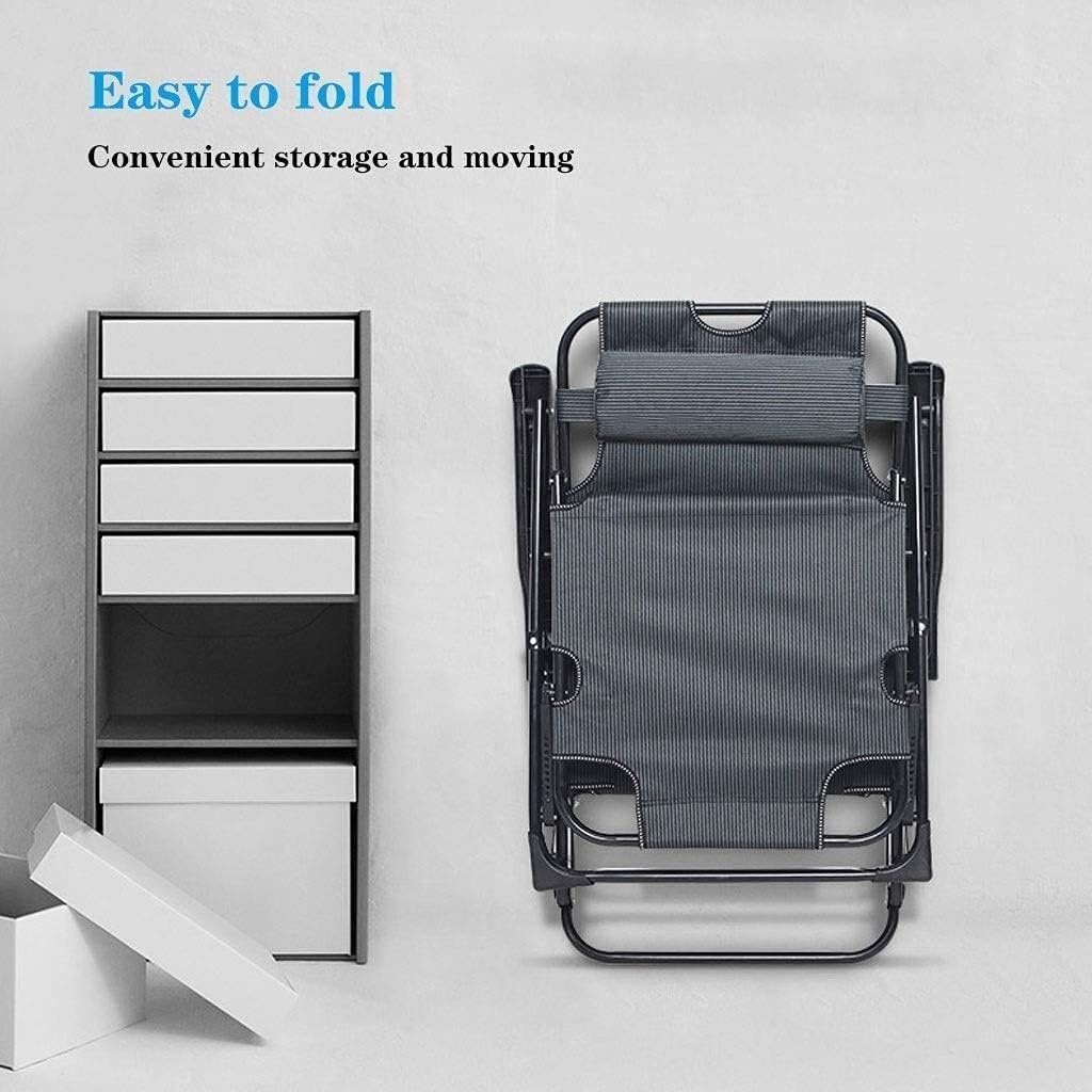 Heavy Duty Sun Lounger Chair - Adjustable Reclining Garden Furniture, Waterproof Metal Folding Chaise Lounge for Outdoor, Camping, Office & Patio Relaxation