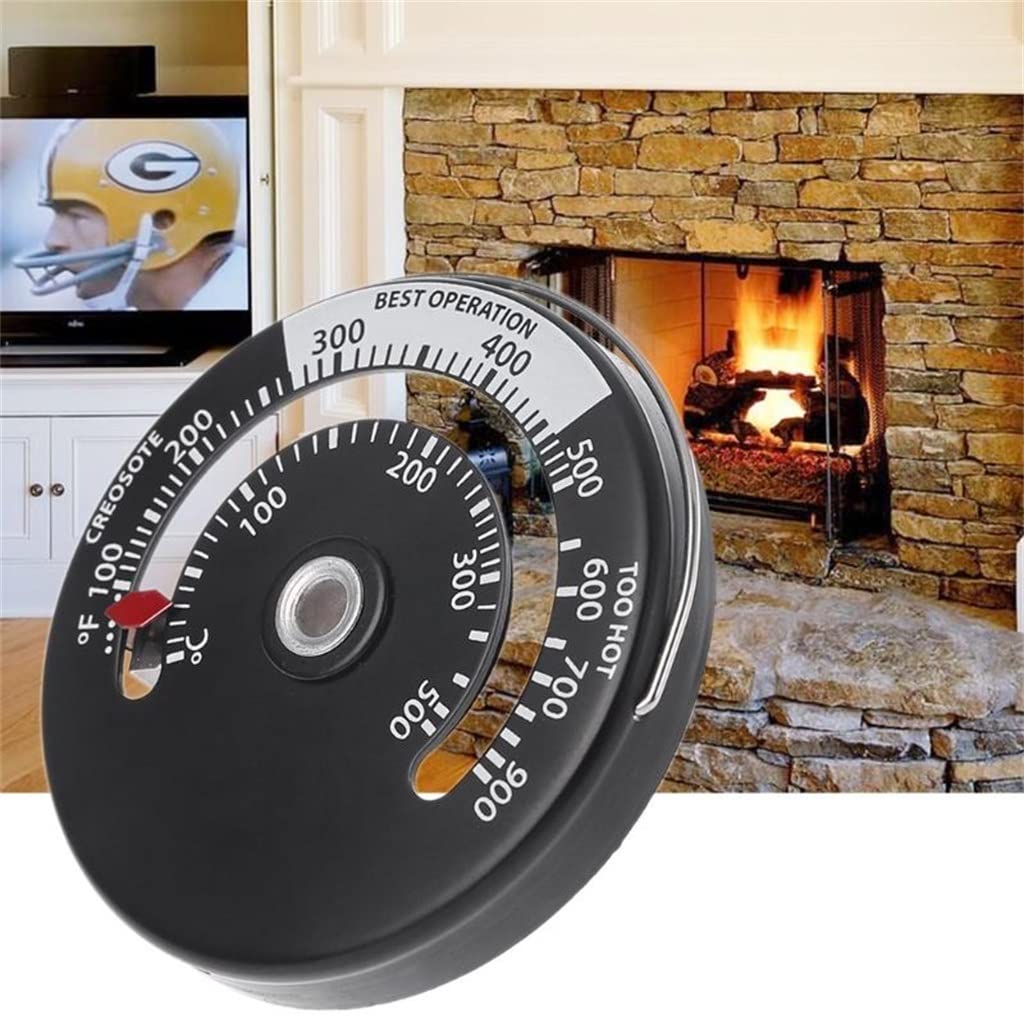 Magnetic Wood Stove Thermometer Fireplace Fan Stove Probe Household Barbecue Oven Tool