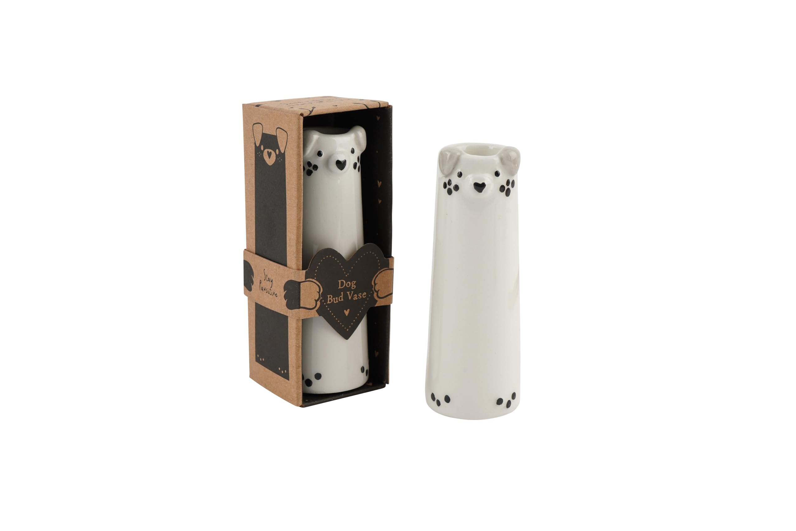 CGB Giftware | Send With Love Dog Bud Vase | Homeware | Home Decor | Single Flower | GB08169
