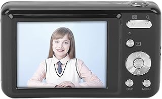 Câmera Digital Infantil de 2,7 Polegadas, Câmera de Metal ABS, Câmera Digital Portátil para Crianças Iniciantes, Zoom óptico de Alta Definição de 48MP 8x, Suporta Armazenamento de Expansão de até 32 (Preto)