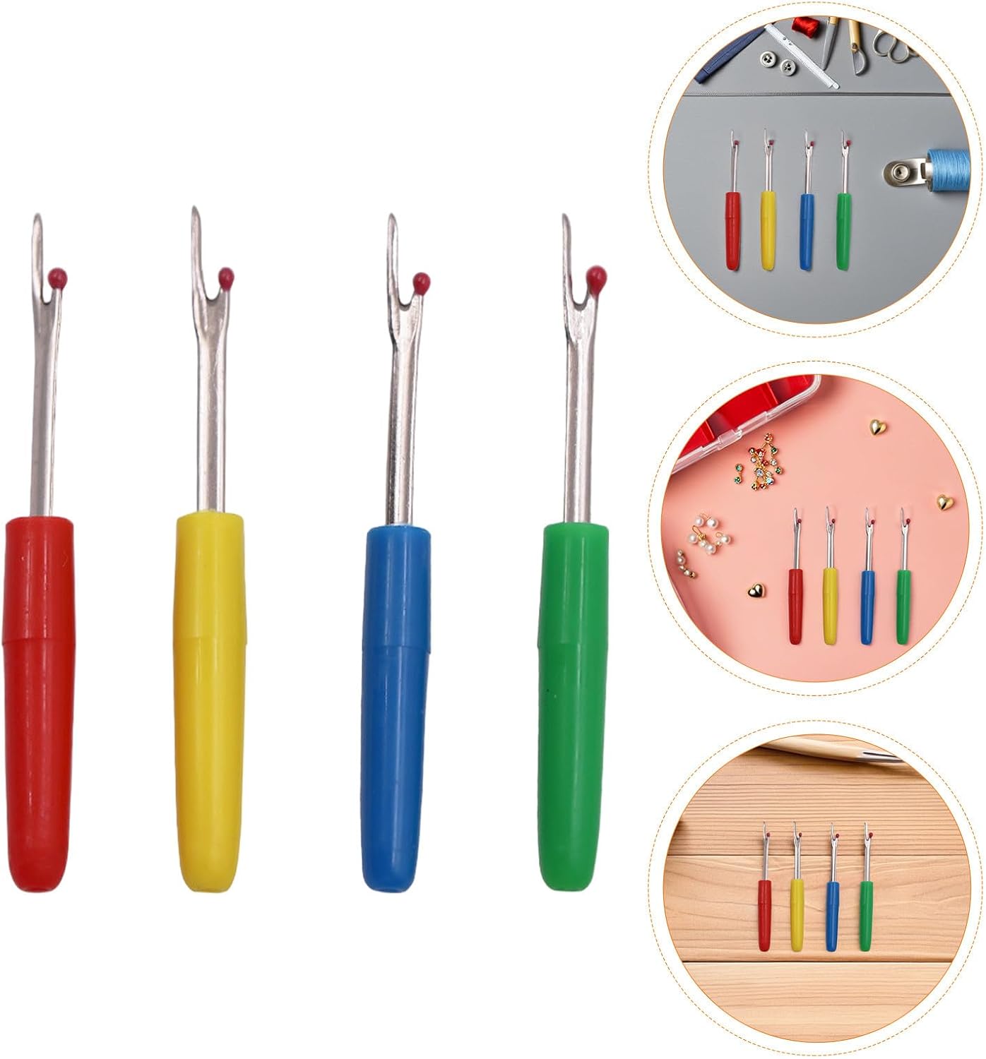 IWOWHERO 20pcs Small Seam Ripper Thread Remover Sewing Tools for Crafting Embroidery and Clothing Repair Random Color