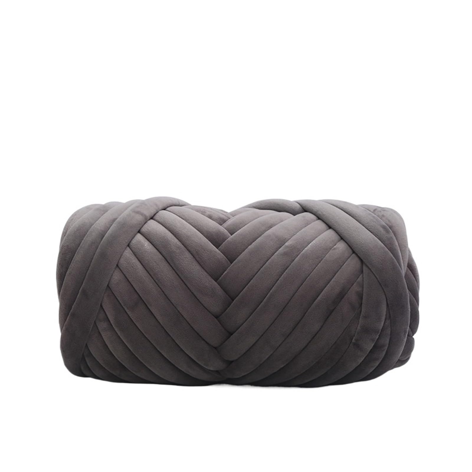 Weiches Chunky-Garn, Chunky-Baumwollschlauch-Garn, 1 kg 1000 g superklobiges Garn, dicker, sperriger Riesenfaden, weiß, for Handstrickbeutel, DIY, grober Samt, weiche große Decke, Teppich(Dark Gray 0.