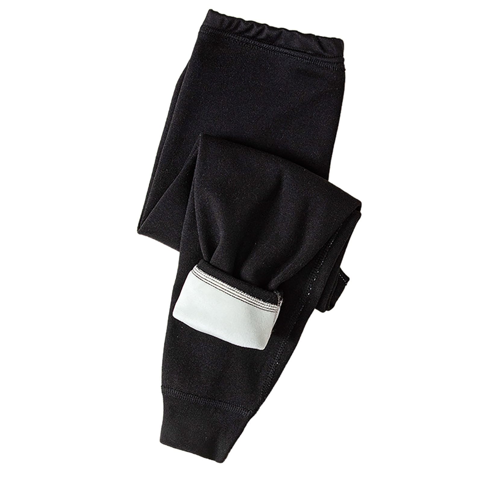 Pantalones térmicos softshell para niños, forrados, cintura elástica, invierno