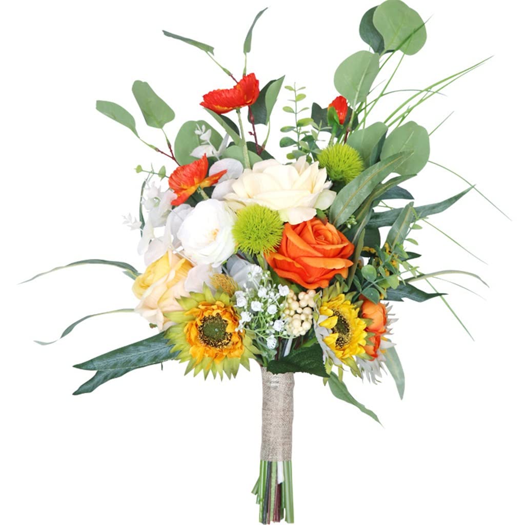 Simulation de mariage bouquet de main de mariée champêtre Mori pour décoration maison