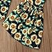 Toddler Kids Baby Girls Long Pants Sunflower Cotton Flare Leggings Bell Bottom Floral Trousers Outfit 1-5T (5-6T, Yellow top+ Bell Bottom Pants)