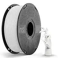Inslogic Matte PLA Filament 1.75mm 3D Printer Filament, Fine Matte Texture & High Precision, Dimensional Accuracy +/- 0.02mm, 1kg Spool (2.2lbs) Fit Most FDM 3D Printers, White