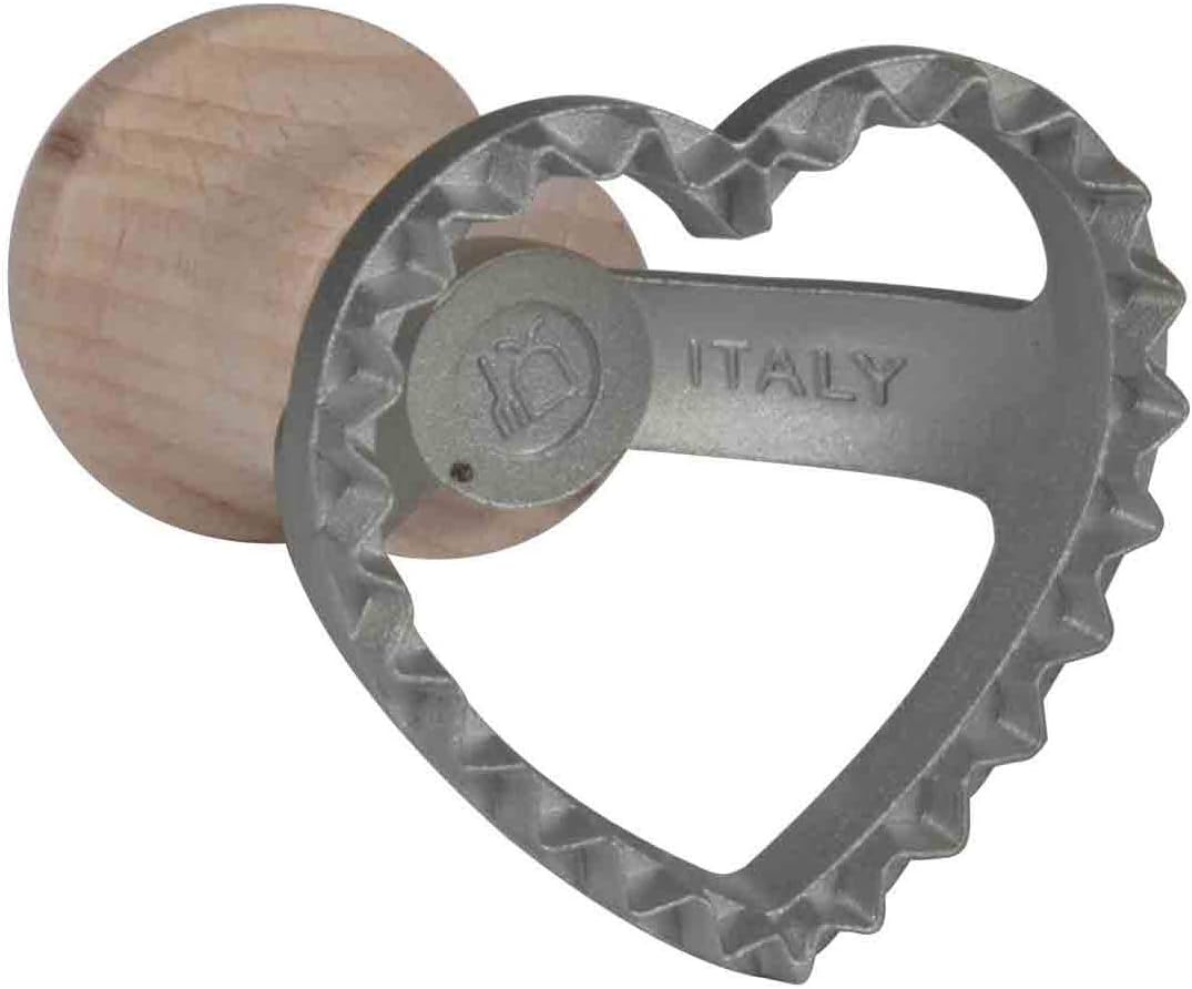 Ravioli/Dough Stamp Cutter - Heart Shape, Aluminium Cookie Stamp - 5.5 cm