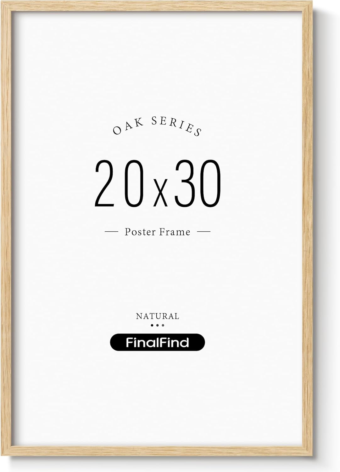 Minimalist 20x30 Frame, Natural Solid Oak Wood 20x30 Poster Frame, Lightweight for Wall Mounting(Single, Oak) 20"x30" - 1pk Oak
