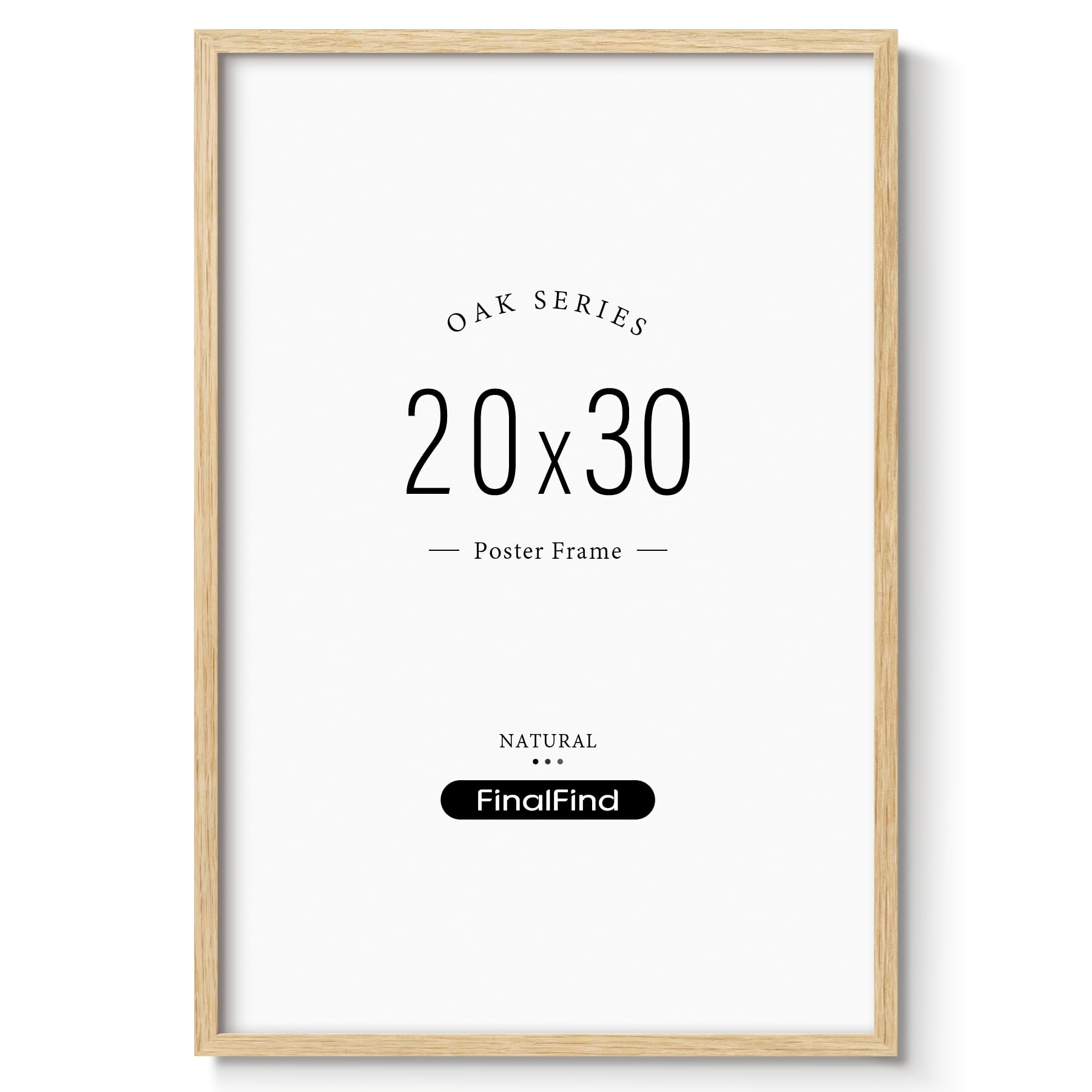 Amazon.com - FinalFind Minimalist 20x30 Frame, Natural Solid Oak