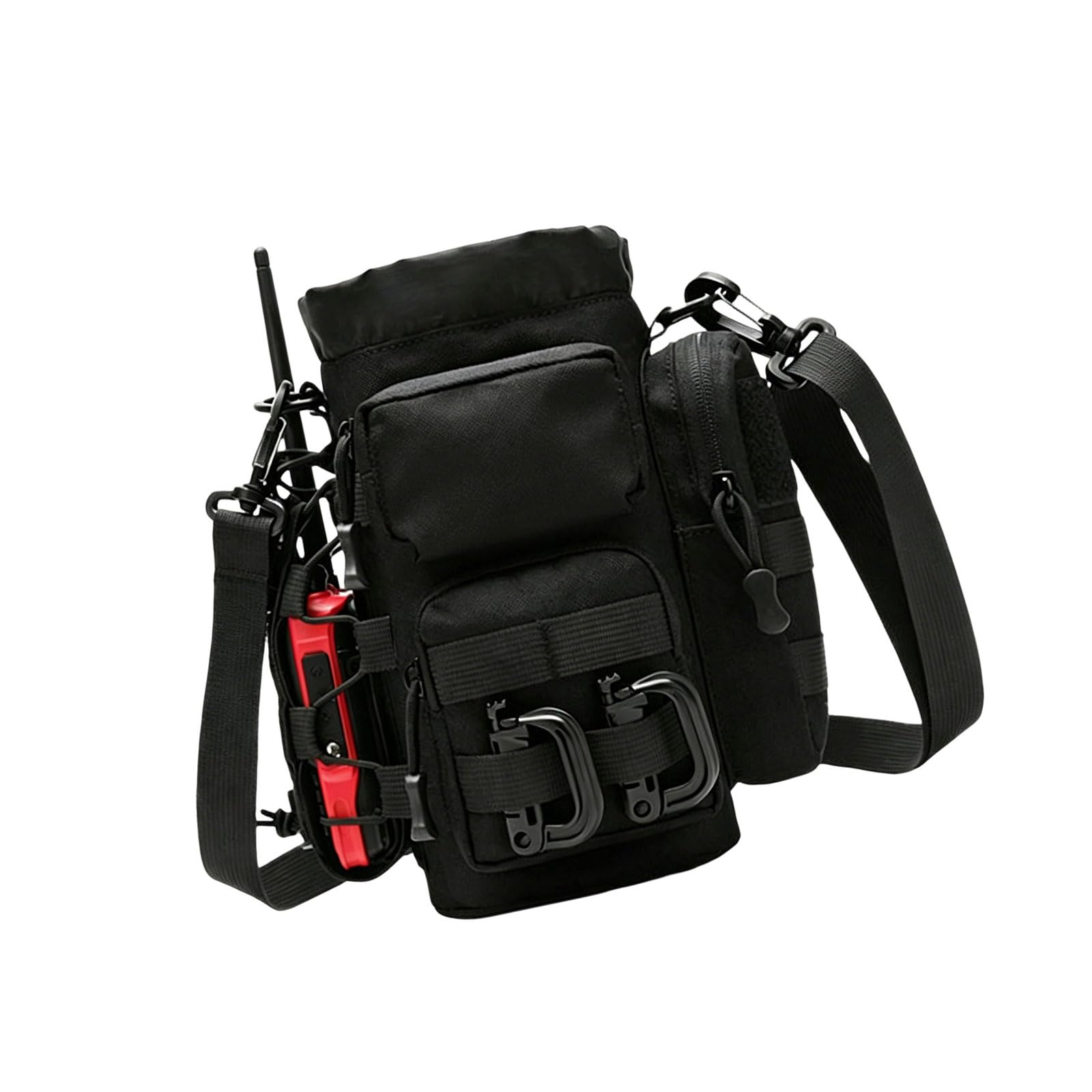 Flaschentasche für Camp-Wanderungen und Picknicks, 25 x 13 cm, Wasserflaschenhalter mit Kordelzug oben und Griff, Kantinen-Halterung, Tasche, Outdoor-Flasche, Trail, Ausrüstung, Organizer