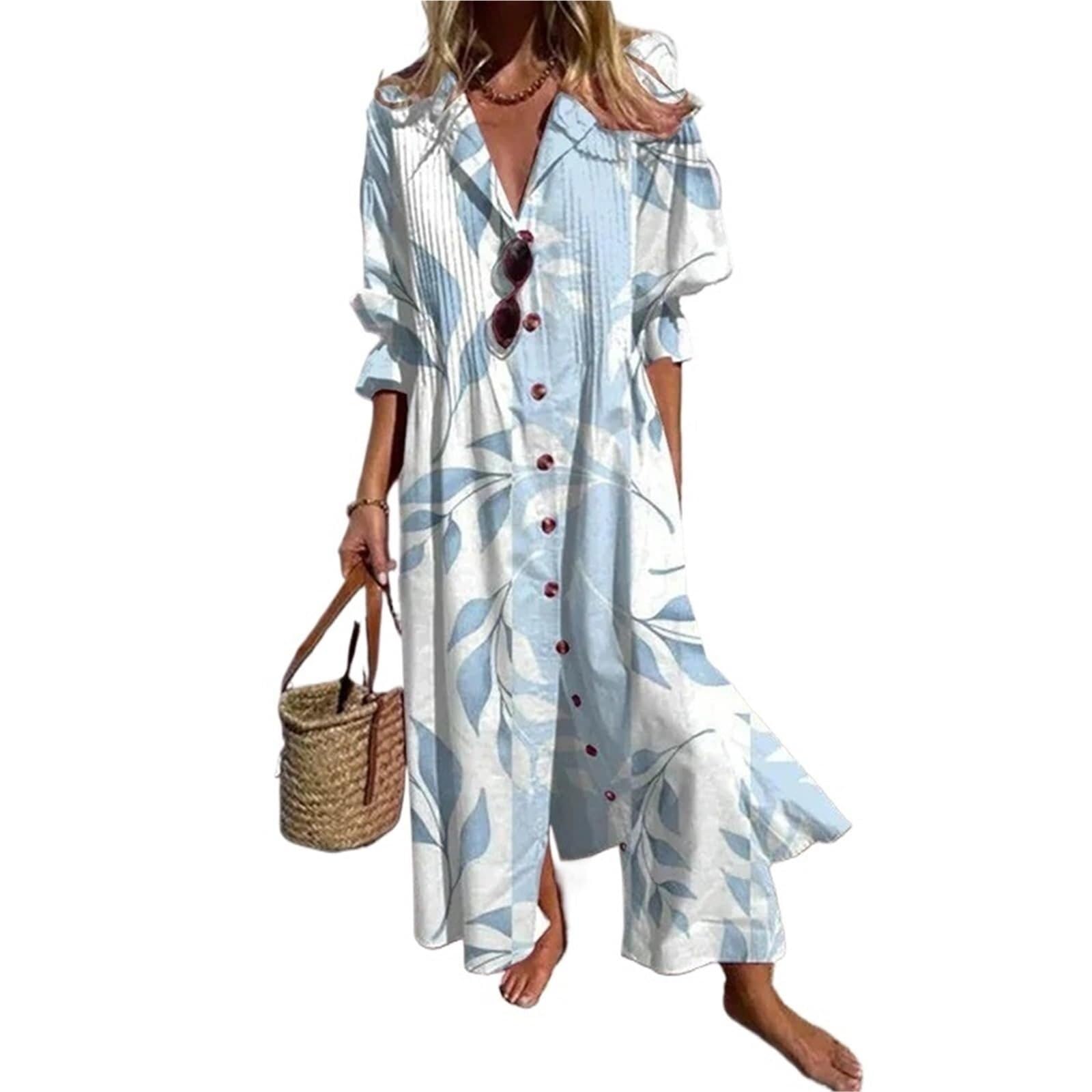 Vestido Playa Mujer Vestido Casual De Verano Vestidos for Mujer Impresión Playa Fiesta Vacaciones Largos for