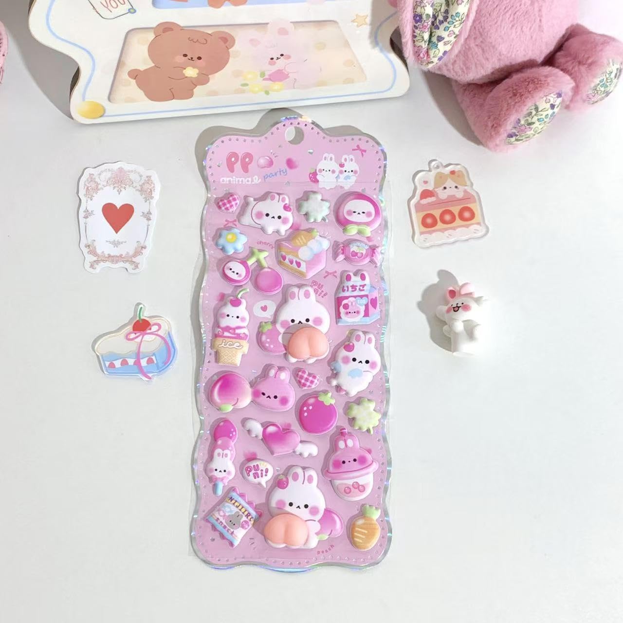Amazon | loong おしりぷにぷにシール かわいい ぷくぷく キャラクター