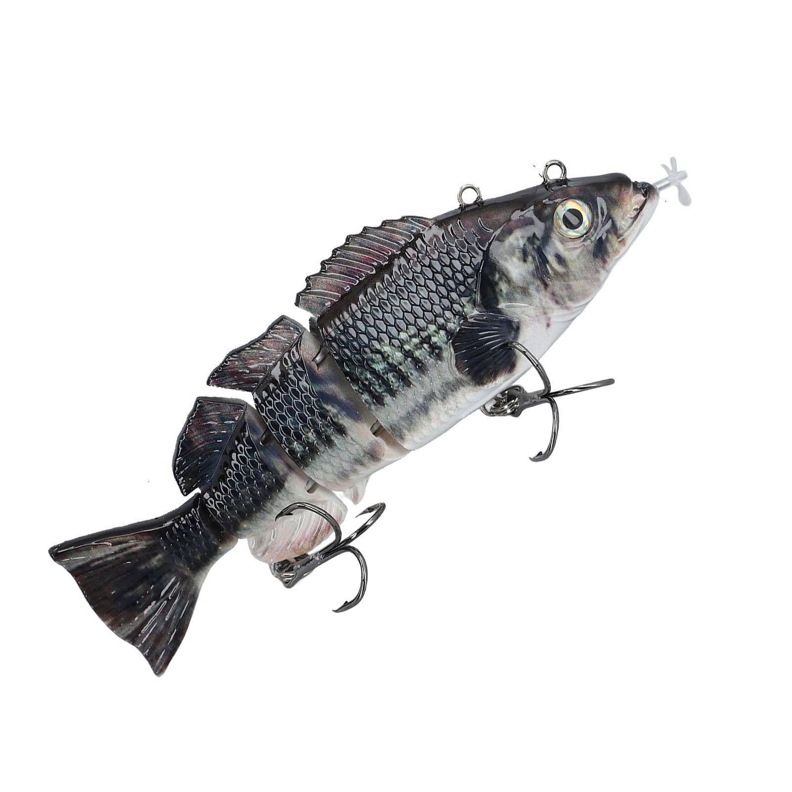 Señuelo eléctrico robótico para pesca, señuelo duro Swimbait multiarticulado recargable por USB para pesca en agua dulce y salada
