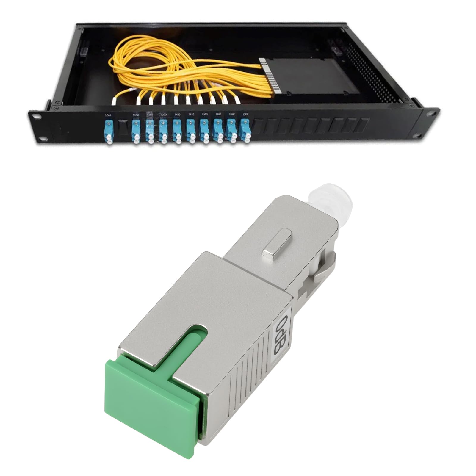 2x SC UPC maschio a SC APC femmina adattatore fibra ottica 1200-1600nm connettore manica ceramica a bassa perdita