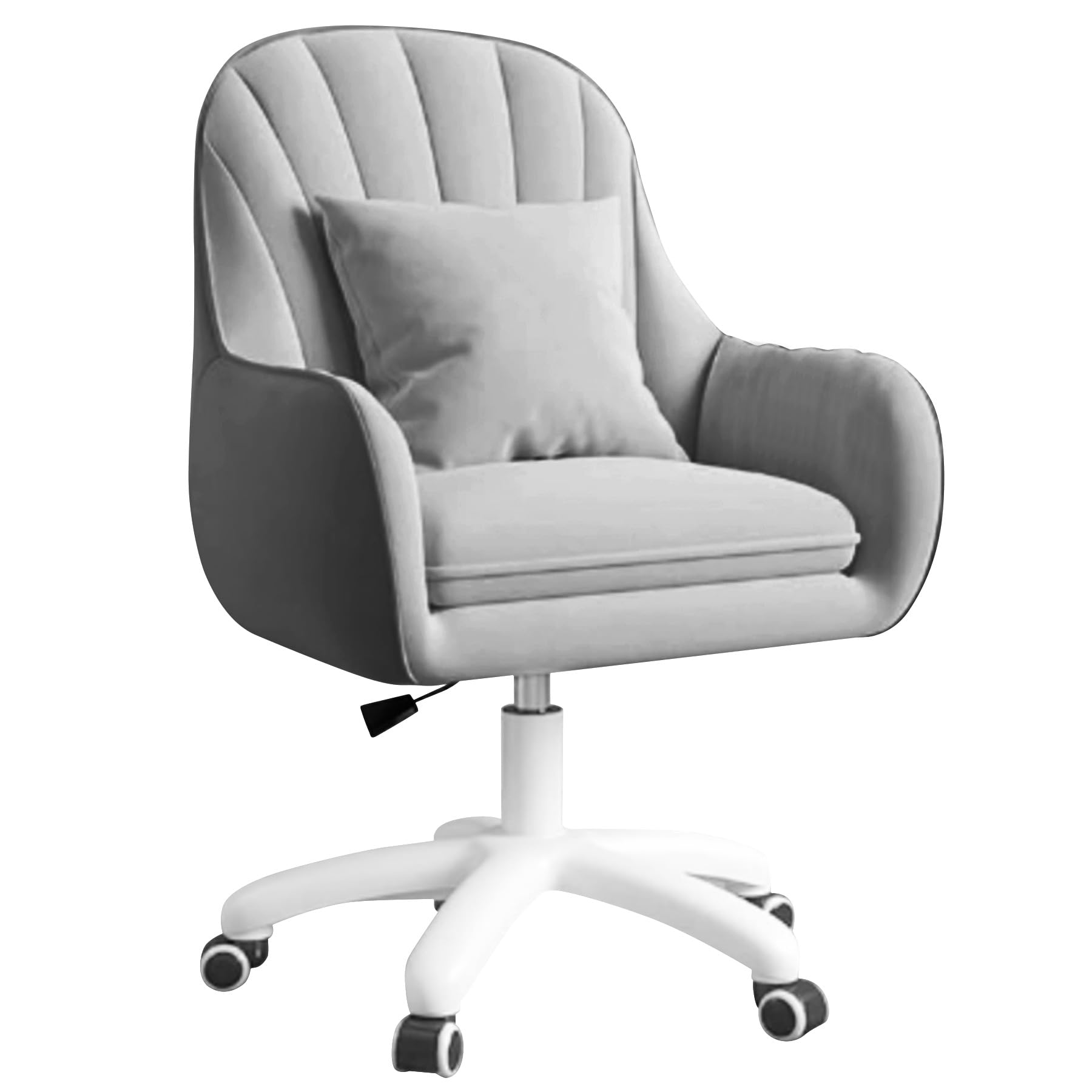 Aivermeil Office Chair, Vanity Chair, Swivel Chair, with Velvet Padding pillow,Adjustable Height, for Home Office, Study, Bedroom,150kg Load Capacity Grey — image 1