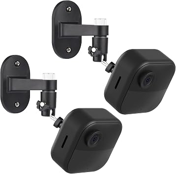 2Pack Adjustable Security Wall Mount Bracket for Blink Outdoor 2K+ / Outdoor 4 4th Gen / 3rd Gen, Blink XT / XT2 / Mini, Perfect View Angle for Your Surveillance Camera - Black